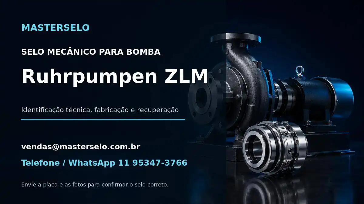 Imagem do modelo de bomba Ruhrpumpen ZLM usada na identificação do selo mecânico
