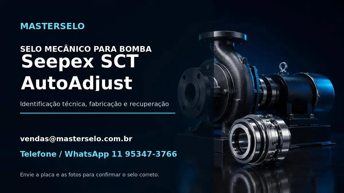 Imagem do modelo de bomba Seepex SCT AutoAdjust usada na identificação do selo mecânico