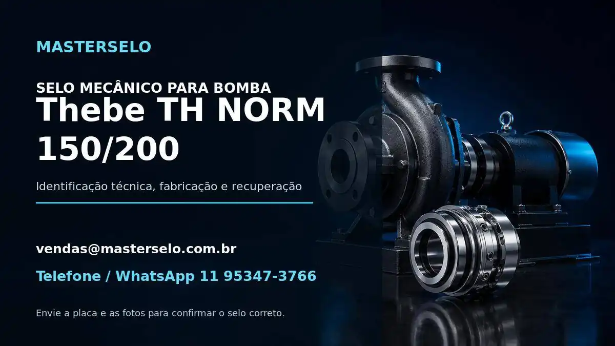 Imagem do modelo de bomba Thebe TH NORM 150/200 usada na identificação do selo mecânico