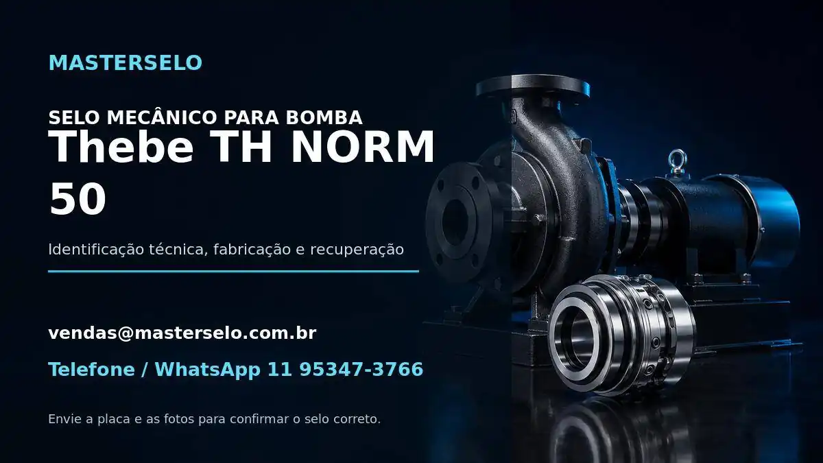 Imagem do modelo de bomba Thebe TH NORM 50 usada na identificação do selo mecânico