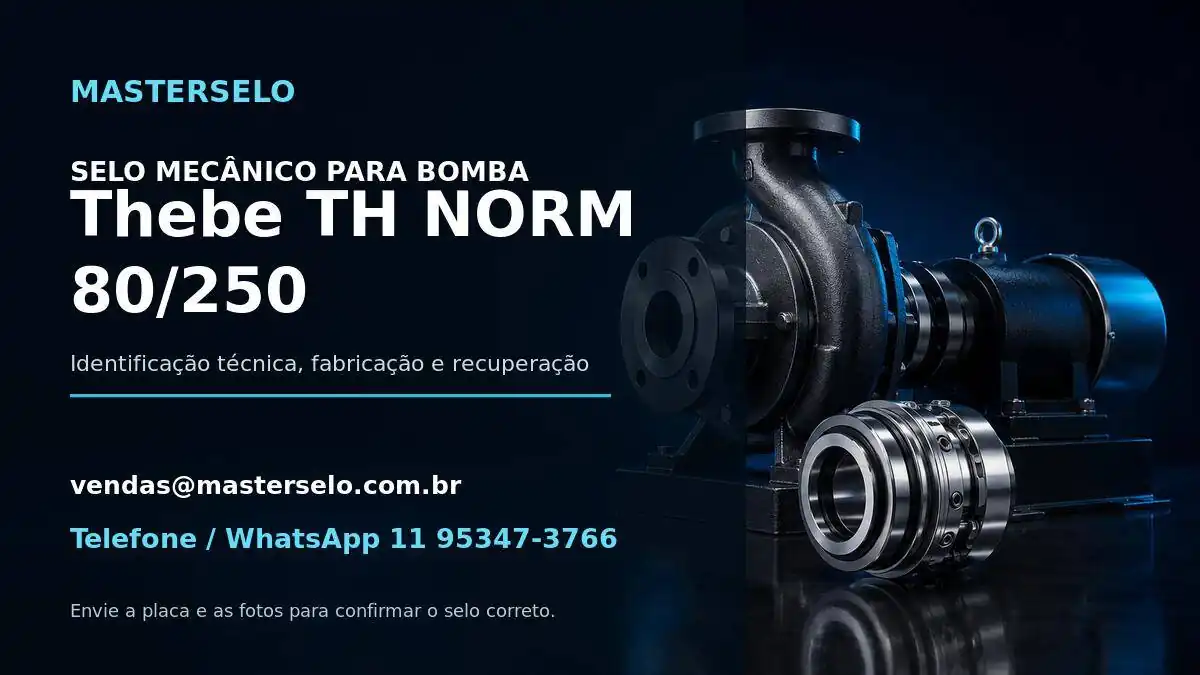 Imagem do modelo de bomba Thebe TH NORM 80/250 usada na identificação do selo mecânico