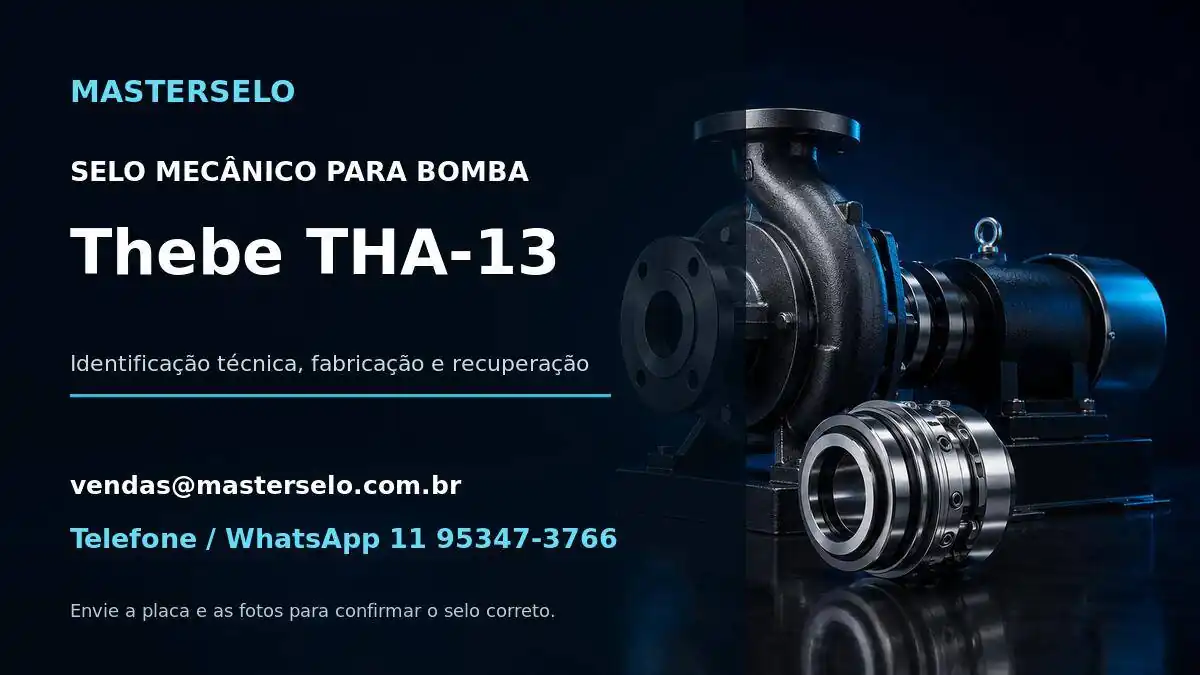 Imagem do modelo de bomba Thebe THA-13 usada na identificação do selo mecânico