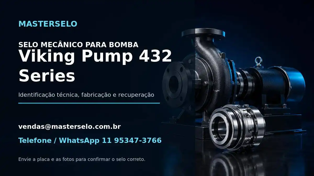 Imagem do modelo de bomba Viking Pump 432 Series usada na identificação do selo mecânico