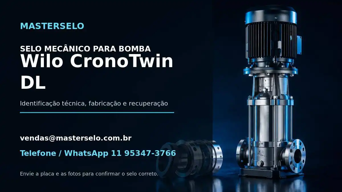 Imagem do modelo de bomba Wilo CronoTwin DL usada na identificação do selo mecânico