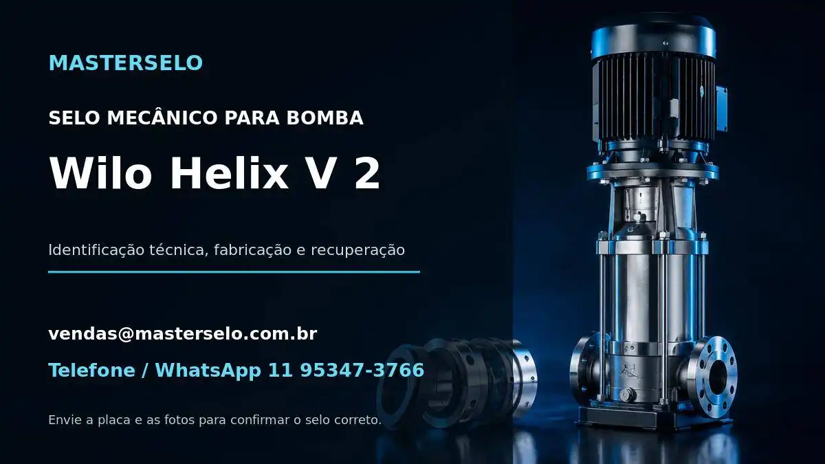 Imagem do modelo de bomba Wilo Helix V 2 usada na identificação do selo mecânico