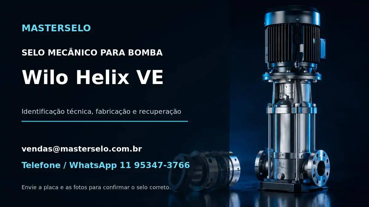 Imagem do modelo de bomba Wilo Helix VE usada na identificação do selo mecânico